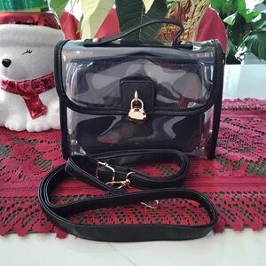 Transparent Black Handbag